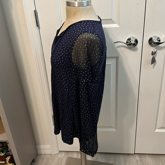 BODEN METALLIC HAZEL GOLD FOIL POLKA DOT BLOUSE GUC SZ 2 CAREER EVERYDAY - Picture 8 of 11